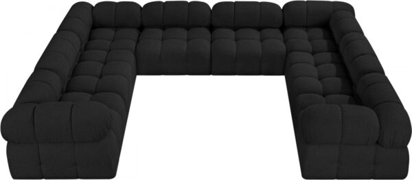 Ames 136" Boucle Fabric Upholstered 8pc. Modular Sectional