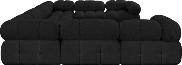 Ames 136" Boucle Fabric Upholstered 8pc. Modular Sectional