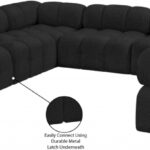 Ames 136" Boucle Fabric Upholstered 8pc. Modular Sectional