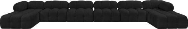 Ames 204" Boucle Fabric Upholstered 8pc. Modular Sectional