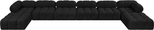 Ames 204" Boucle Fabric Upholstered 8pc. Modular Sectional