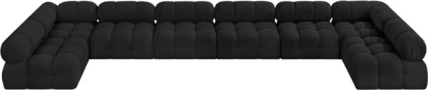 Ames 204" Boucle Fabric Upholstered 8pc. Modular Sectional
