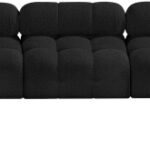Ames 204" Boucle Fabric Upholstered 9pc. Modular Sectional