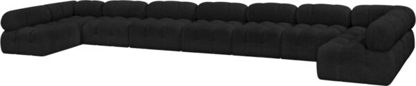 Ames 204" Boucle Fabric Upholstered 9pc. Modular Sectional