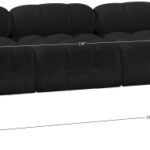 Ames 204" Boucle Fabric Upholstered 9pc. Modular Sectional