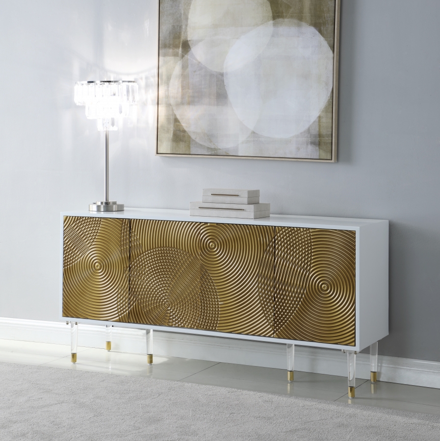 Bellissimo Lacquer Finish And Acrylic Sideboard / Buffet