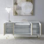 Bellissimo Lacquer Finish And Acrylic Sideboard / Buffet