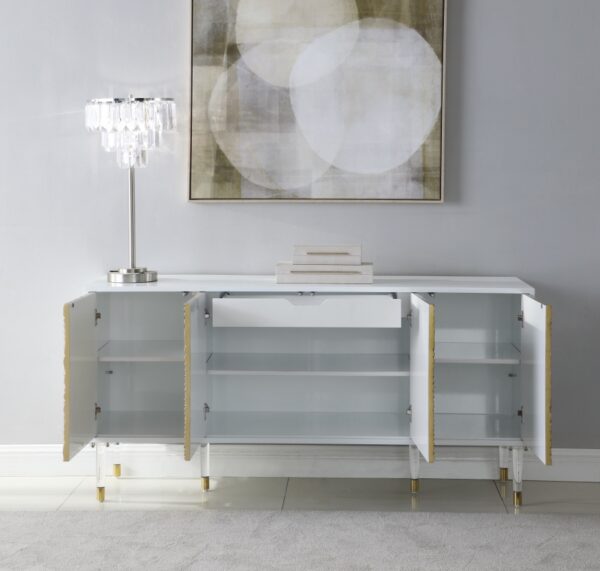 Bellissimo Lacquer Finish And Acrylic Sideboard / Buffet