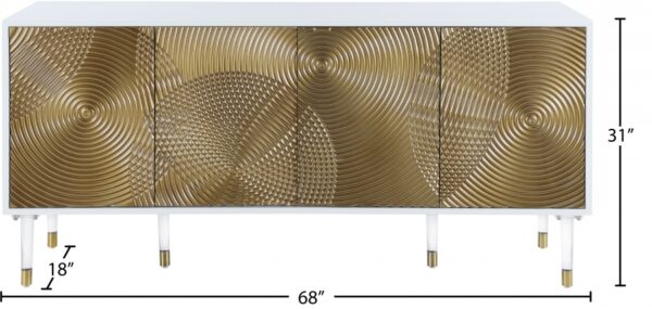 Bellissimo Lacquer Finish And Acrylic Sideboard / Buffet