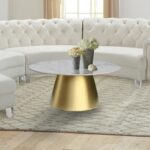 Sorrento Marble Top And Metal Base Coffee Table