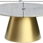 Sorrento Marble Top And Metal Base Coffee Table