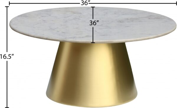 Sorrento Marble Top And Metal Base Coffee Table