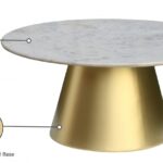 Sorrento Marble Top And Metal Base Coffee Table