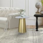 Sorrento Marble Top And Metal Base End / Side Table