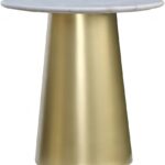 Sorrento Marble Top And Metal Base End / Side Table