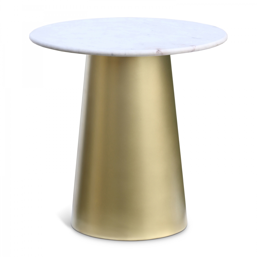 Sorrento Marble Top And Metal Base End / Side Table