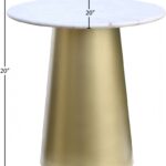 Sorrento Marble Top And Metal Base End / Side Table