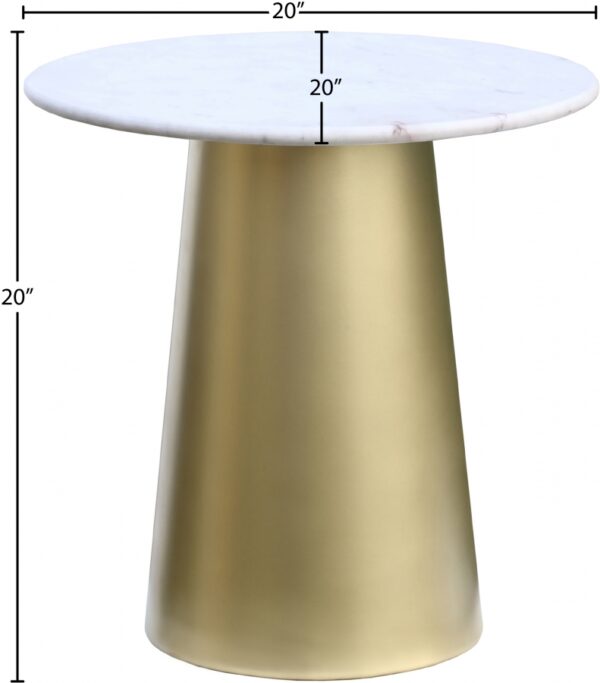 Sorrento Marble Top And Metal Base End / Side Table