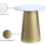 Sorrento Marble Top And Metal Base End / Side Table