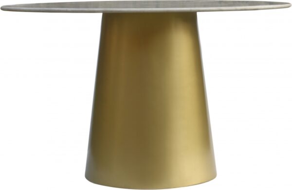 Sorrento 50" Marble Top And Metal Base Dining Table
