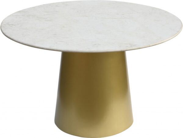 Sorrento 50" Marble Top And Metal Base Dining Table
