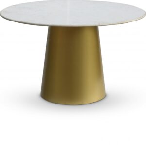 Sorrento 50" Marble Top And Metal Base Dining Table