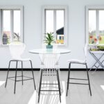 Clarion Lucite Seat And Metal Base Counter Stool