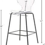 Clarion Lucite Seat And Metal Base Counter Stool