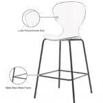Clarion Lucite Seat And Metal Base Counter Stool