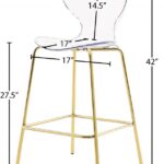 Clarion Lucite Seat And Metal Base Counter Stool