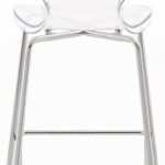 Clarion Lucite Seat And Metal Base Counter Stool