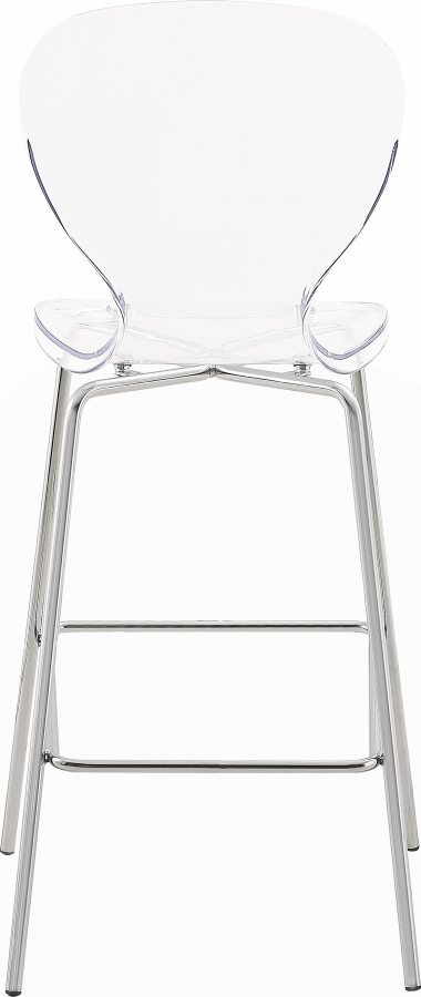Clarion Lucite Seat And Metal Base Counter Stool