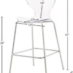 Clarion Lucite Seat And Metal Base Counter Stool