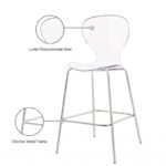 Clarion Lucite Seat And Metal Base Counter Stool