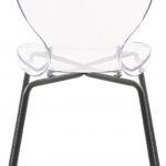 Clarion Lucite Seat And Metal Base Dining Chair