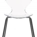 Clarion Lucite Seat And Metal Base Dining Chair