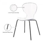 Clarion Lucite Seat And Metal Base Dining Chair