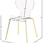 Clarion Lucite Seat And Metal Base Dining Chair