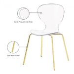 Clarion Lucite Seat And Metal Base Dining Chair