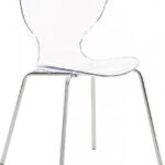 Clarion Lucite Seat And Metal Base Dining Chair