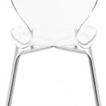 Clarion Lucite Seat And Metal Base Dining Chair