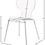 Clarion Lucite Seat And Metal Base Dining Chair