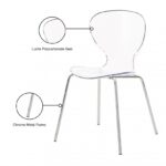 Clarion Lucite Seat And Metal Base Dining Chair