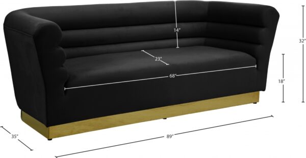 Bellini 89" Velvet Upholstered Sofa