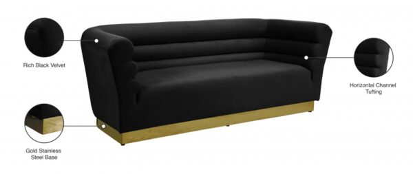 Bellini 89" Velvet Upholstered Sofa