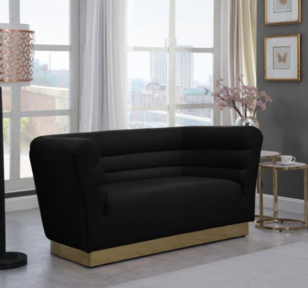 Bellini 67" Velvet Upholstered Loveseat