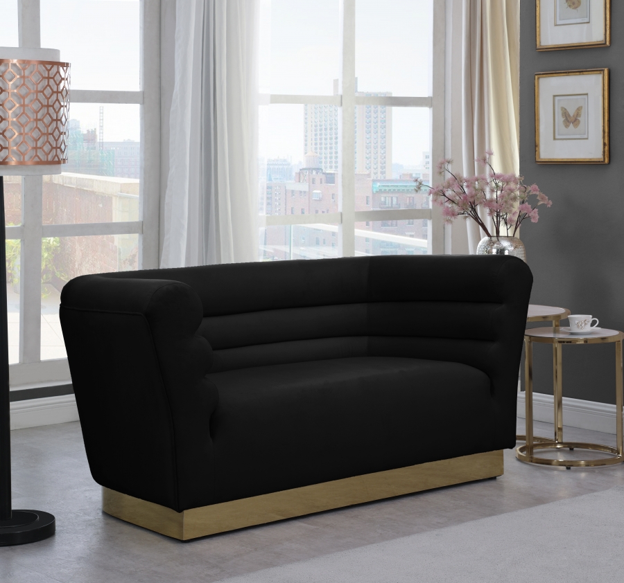 Bellini 67" Velvet Upholstered Loveseat