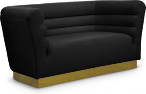 Bellini 67" Velvet Upholstered Loveseat
