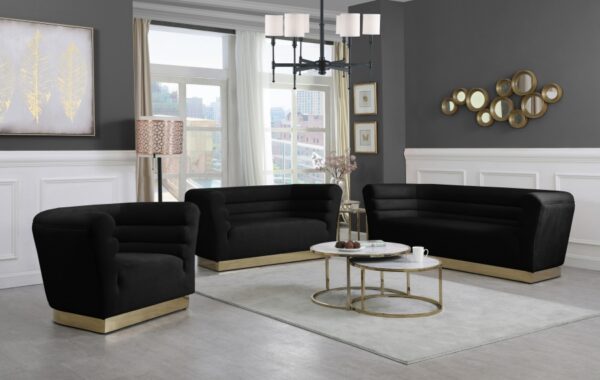 Bellini 67" Velvet Upholstered Loveseat