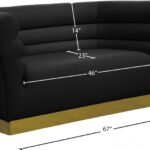 Bellini 67" Velvet Upholstered Loveseat